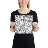 Cherise Abstract Scribble Art Minimal Style Wall Art Matte Poster - White on Black, Poster, $ 22.50, A Moment Of Now™